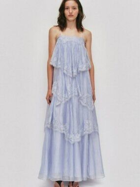 Aje Ophelia Lace Gown Maxi Dress